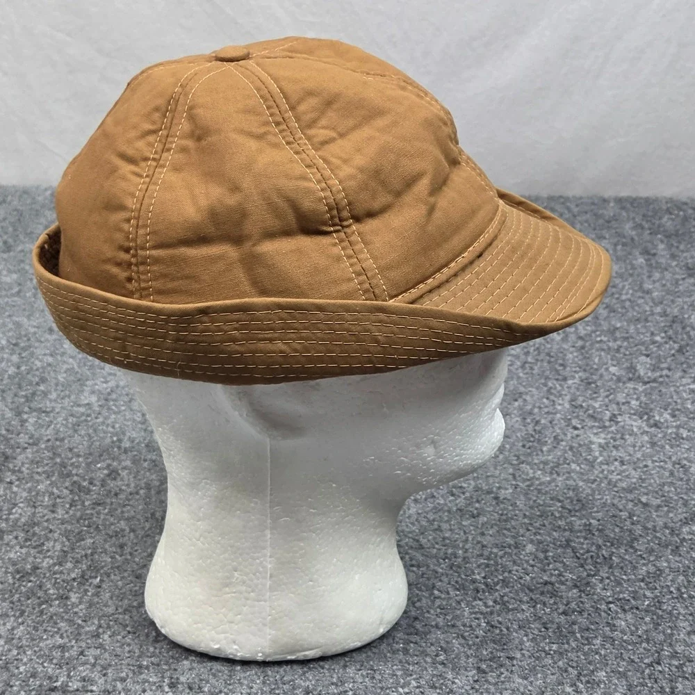 Vintage Duckbill Cap Size M Brown Utility Hat Foam Lined Workwear Streetwear 80s